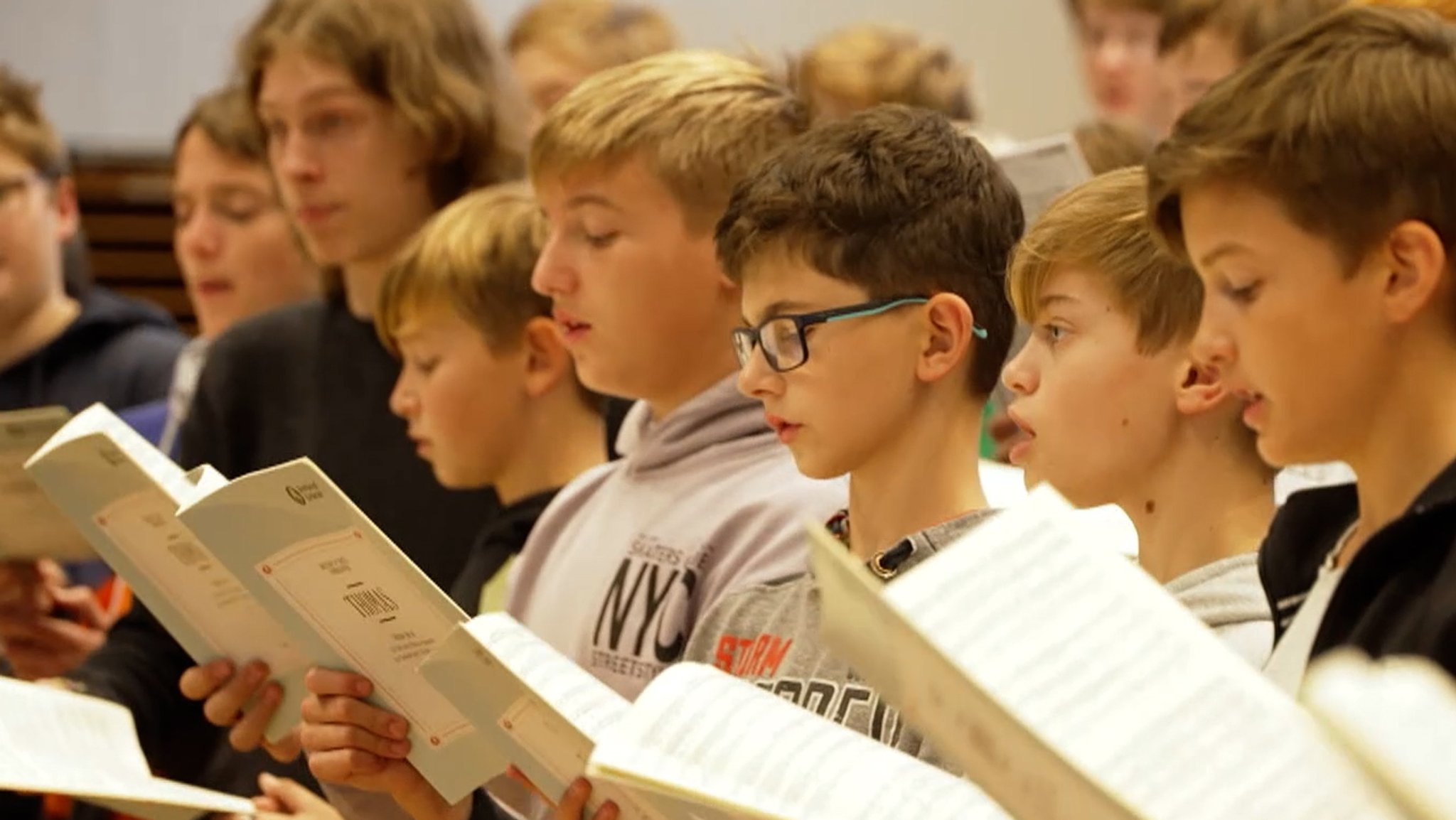 Windsbacher Knabenchor bei der Probe.