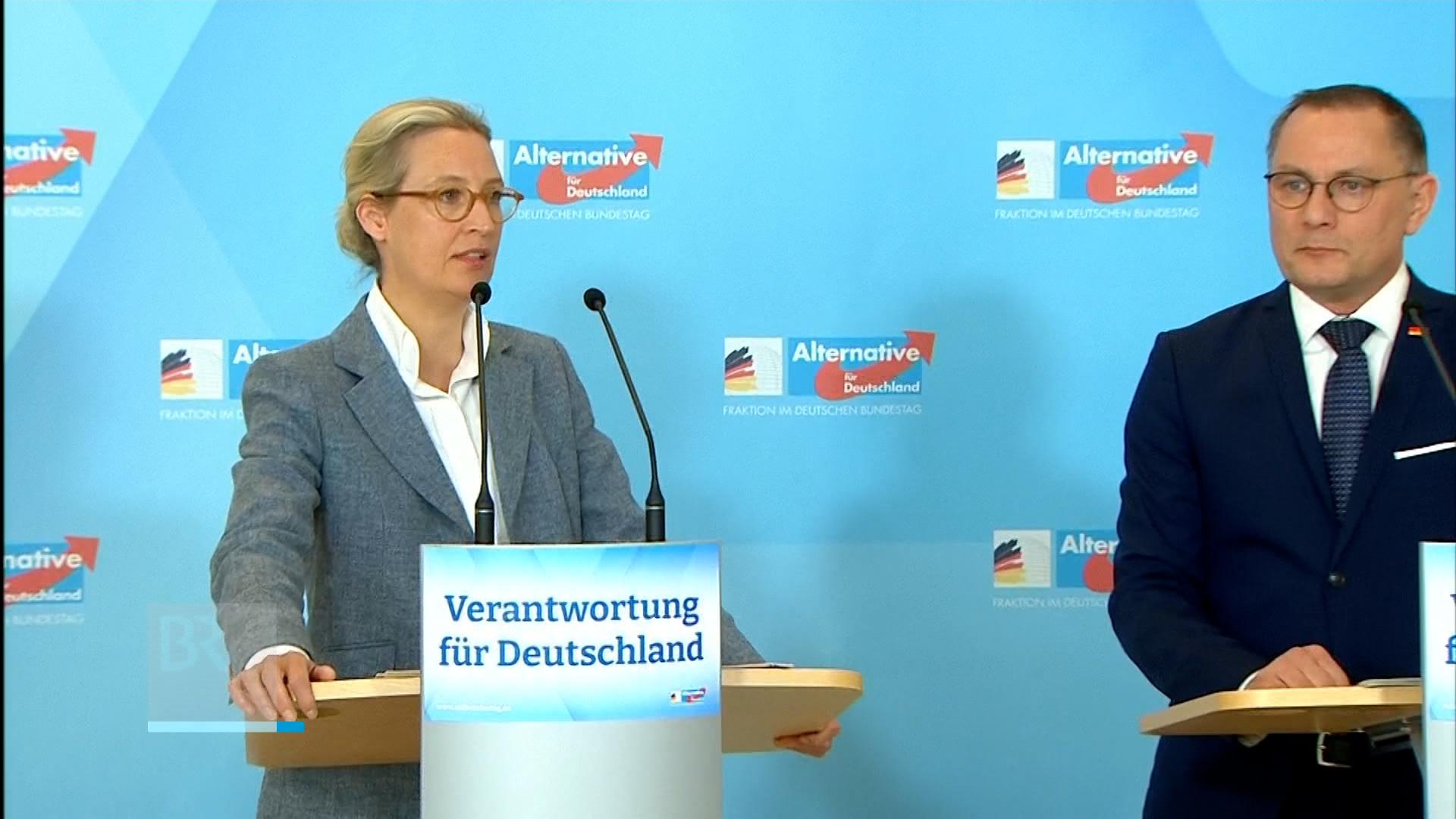 AfD-Fraktionschefs Weidel (l.) und Chrupalla
