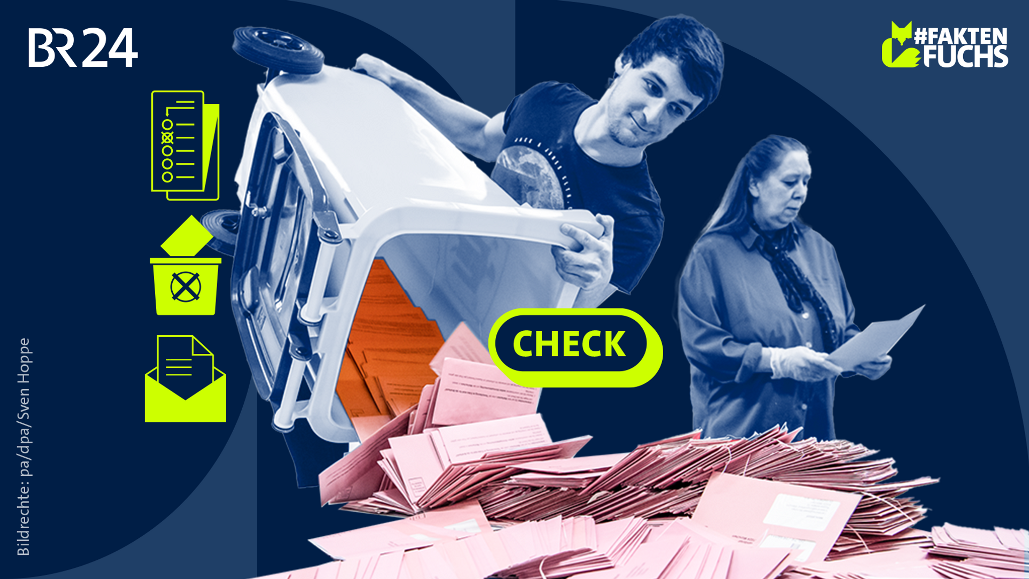 Die Auflagen für Wahlhelfende zählen zu den wichtigsten Sicherheitsvorkehrungen bei Wahlen. | Bild: BR Grafik/pa/dpa/Sven Hoppe Die Auflagen für Wahlhelfende zählen zu den wichtigsten Sicherheitsvorkehrungen bei Wahlen.