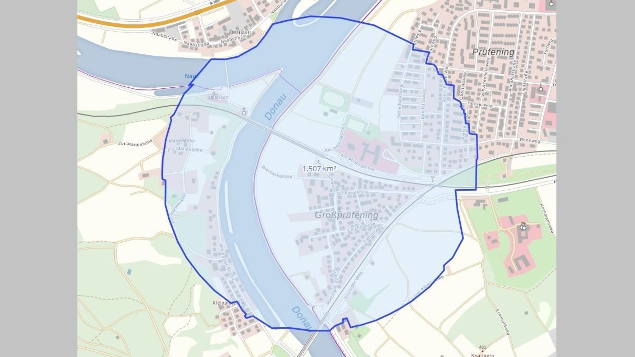 Der Sperrradius im Regensburger Stadtwesten