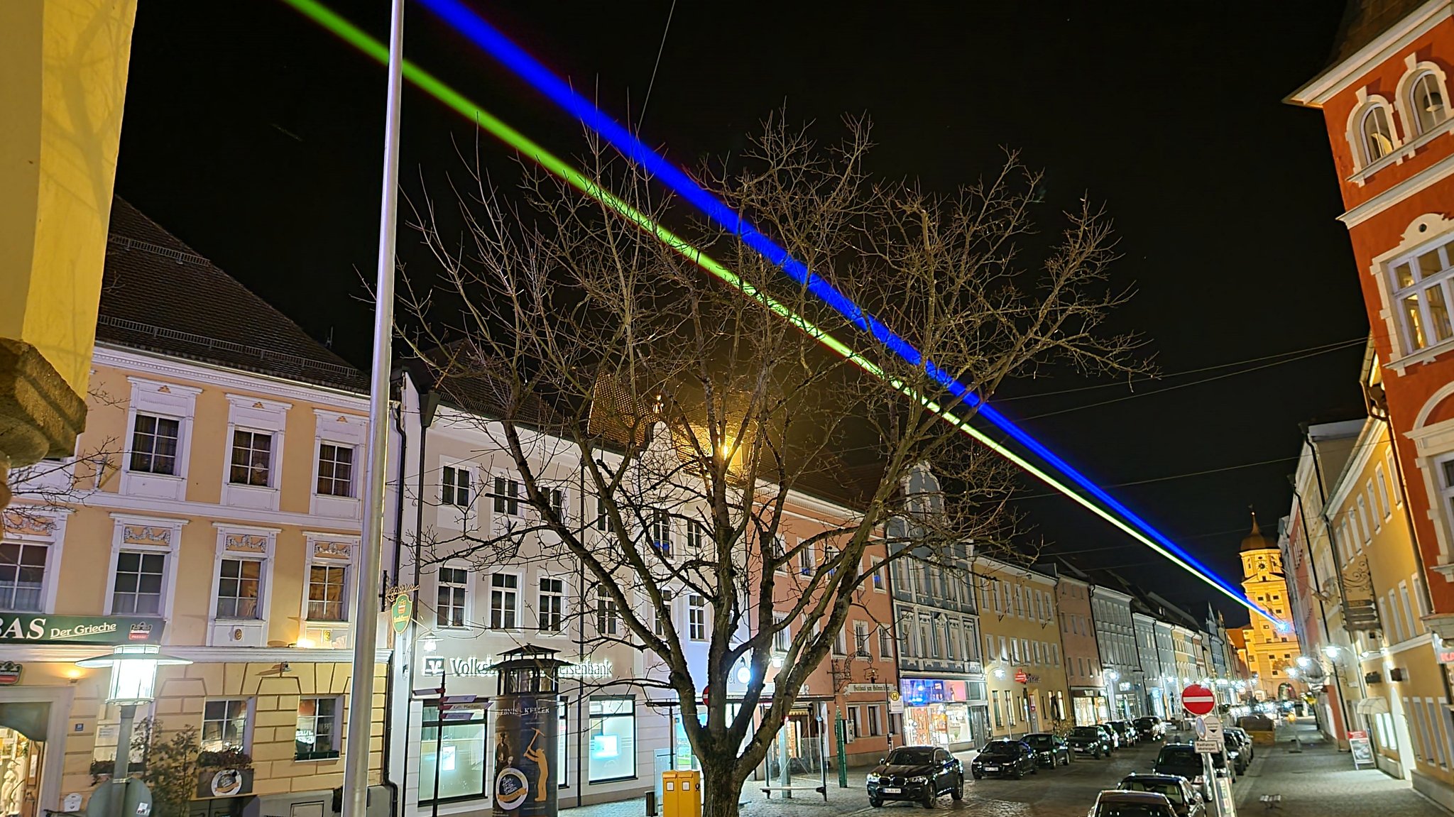 Die Lichtkunst-Installation in Vilshofen 