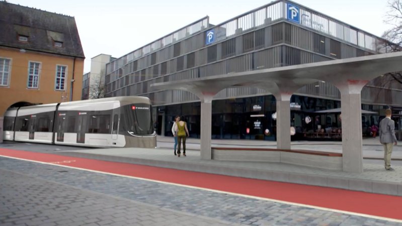 Mit einer Straßenbahn wollte der Regensburger Stadtrat auf das hohe Verkehrsaufkommen reagieren. Doch die Bevölkerung sieht das anders. Bei einem Bürgerentscheid sprachen sich 53,6 Prozent der Wahlberechtigten gegen die Straßenbahn aus. | Bild: BR Mit einer Straßenbahn wollte der Regensburger Stadtrat auf das hohe Verkehrsaufkommen reagieren. Doch die Bevölkerung sieht das anders. Bei einem Bürgerentscheid sprachen sich 53,6 Prozent der Wahlberechtigten gegen die Straßenbahn aus.