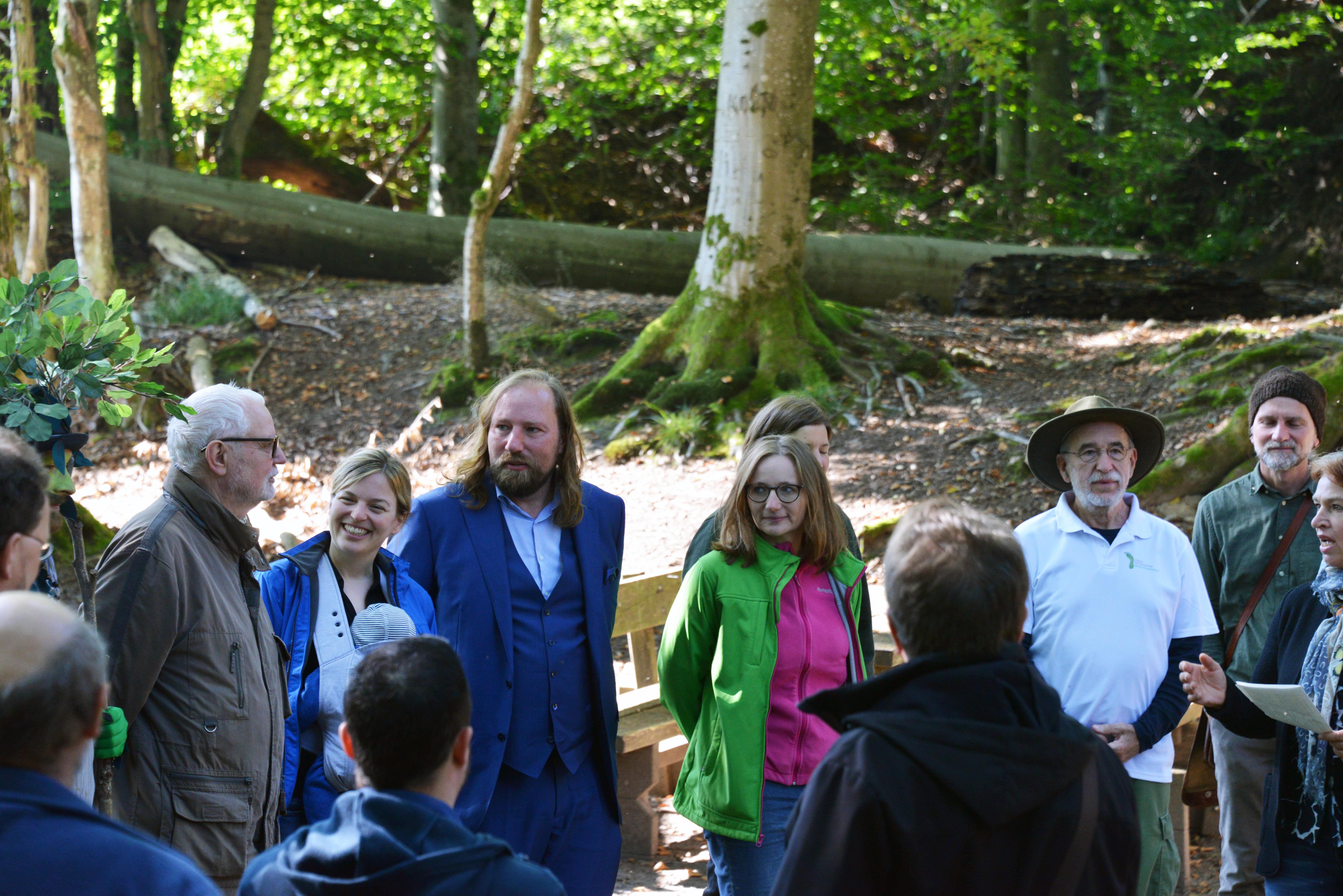 Anton Hofreiter und Katharina Schulze beim Rundgang durch den Steigerwald | Bild:©Landtags-Grüne