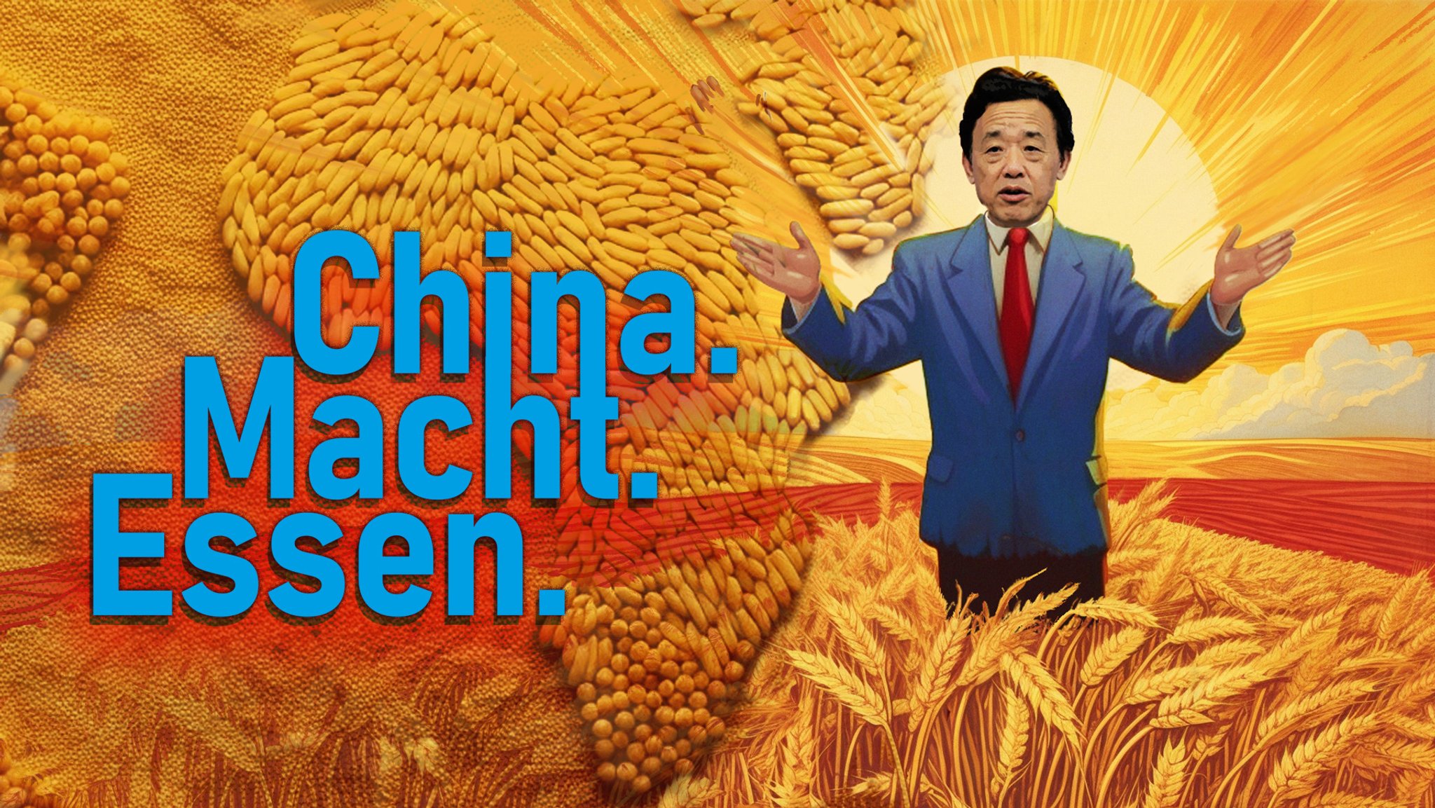 FAO-Generaldirektor Qu Dongyu. Dazu der Schriftzug China.Macht.Essen.