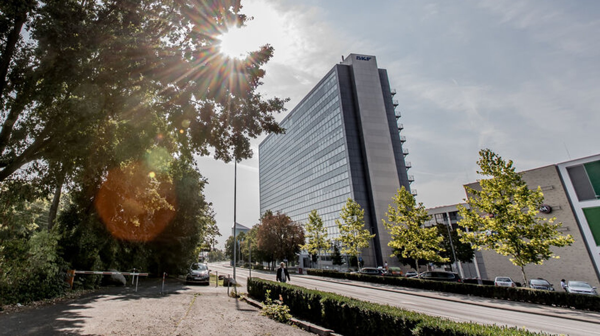 Bürogebäude des Wälzlagerkonzerns SKF in Schweinfurt.