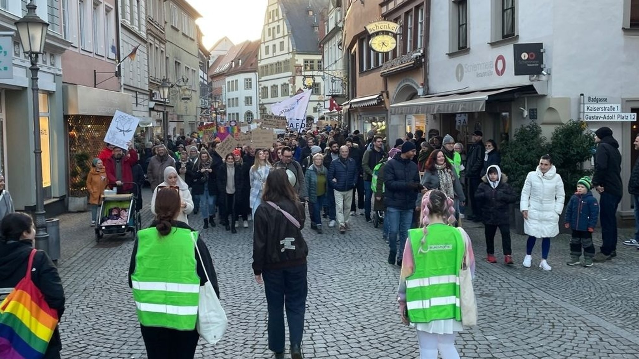 Demonstration gegen Rechtsextremismus in Kitzingen