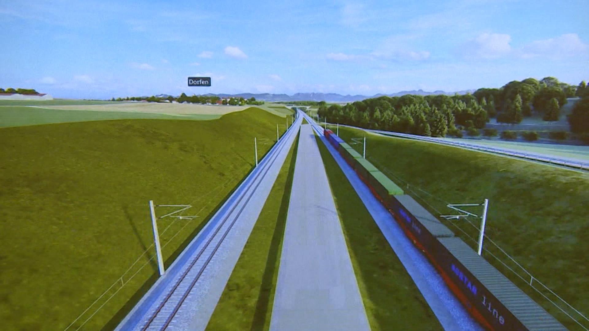 Die Bahn hat sich für die gelbe Trasse entschieden