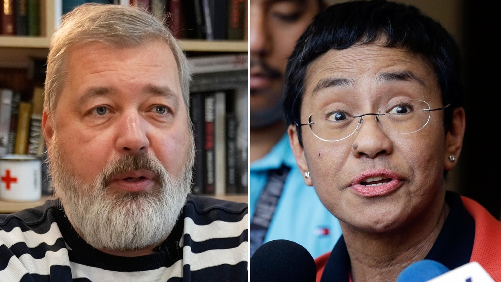 Dmitri Muratow und Maria Ressa