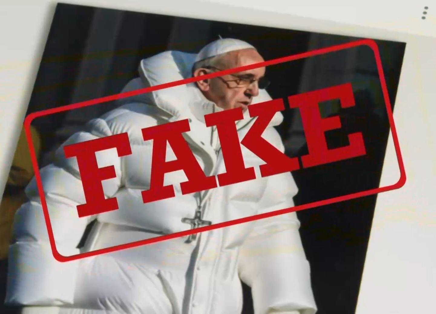 Fake-Bild: Der Papst im weißen Daunenmantel 