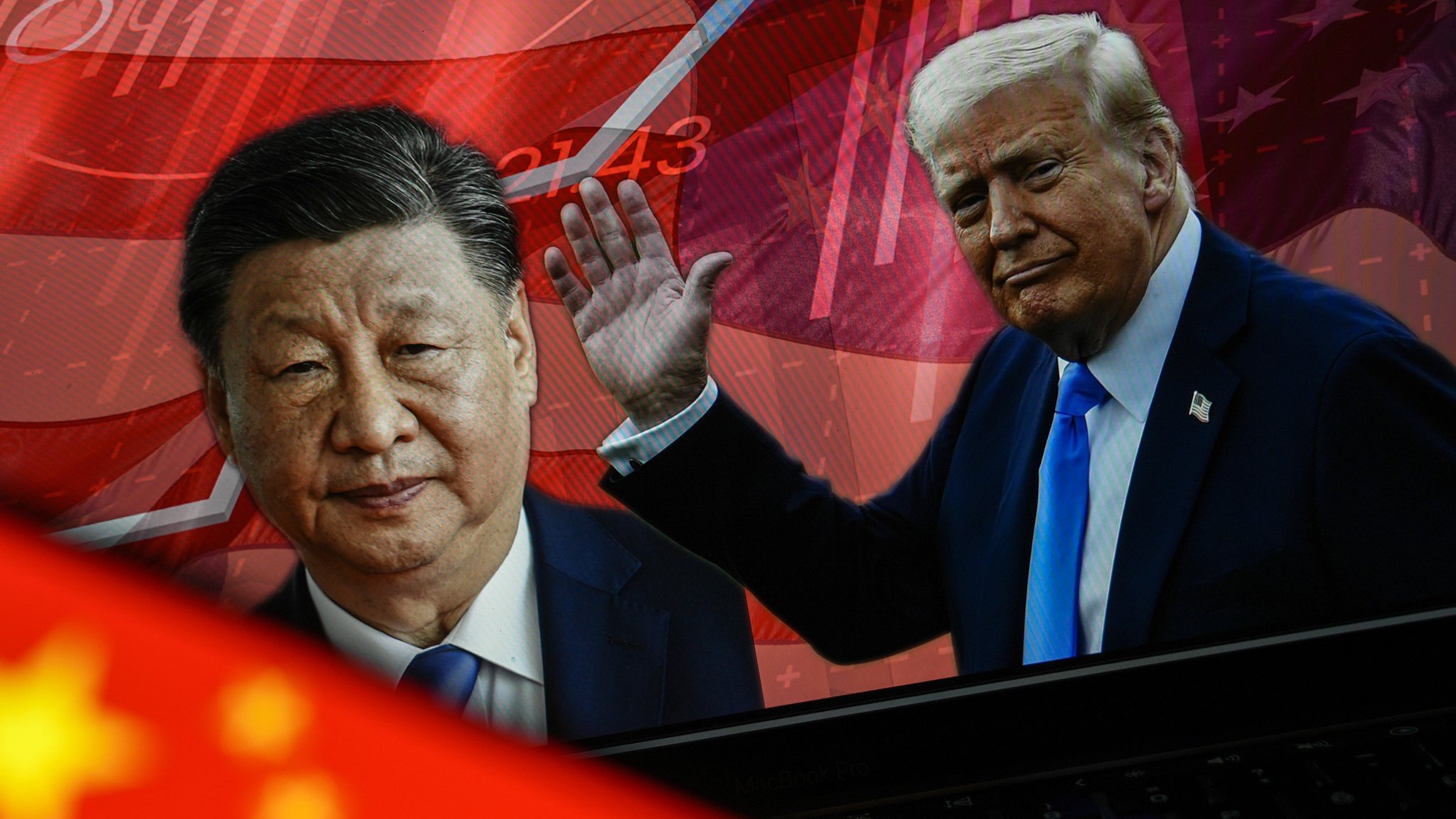 Bildmontage: Chinas Präsident Xi Jinping und US-Präsident Donald Trump
