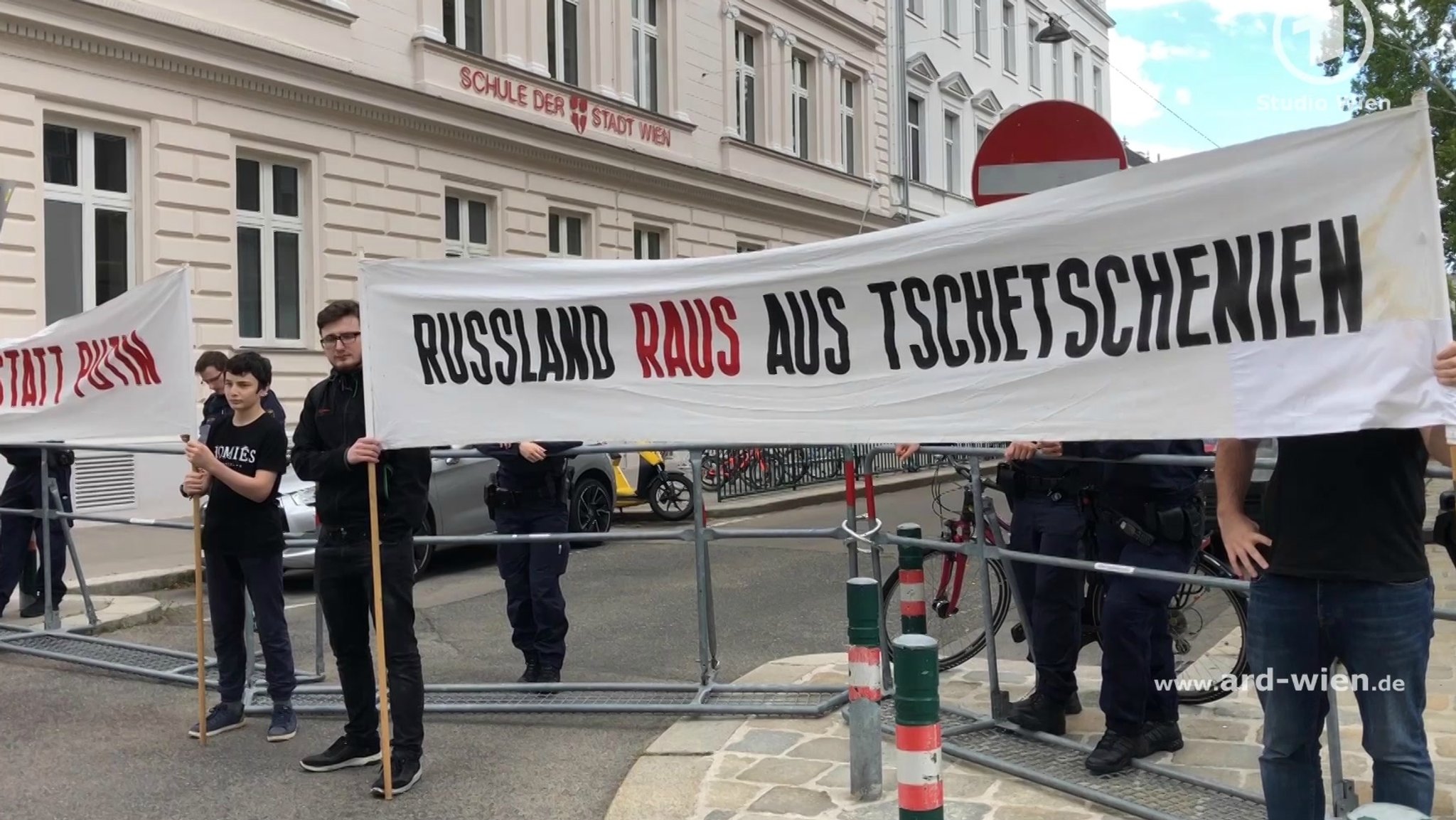 Demo von Tschetschenen in Wien