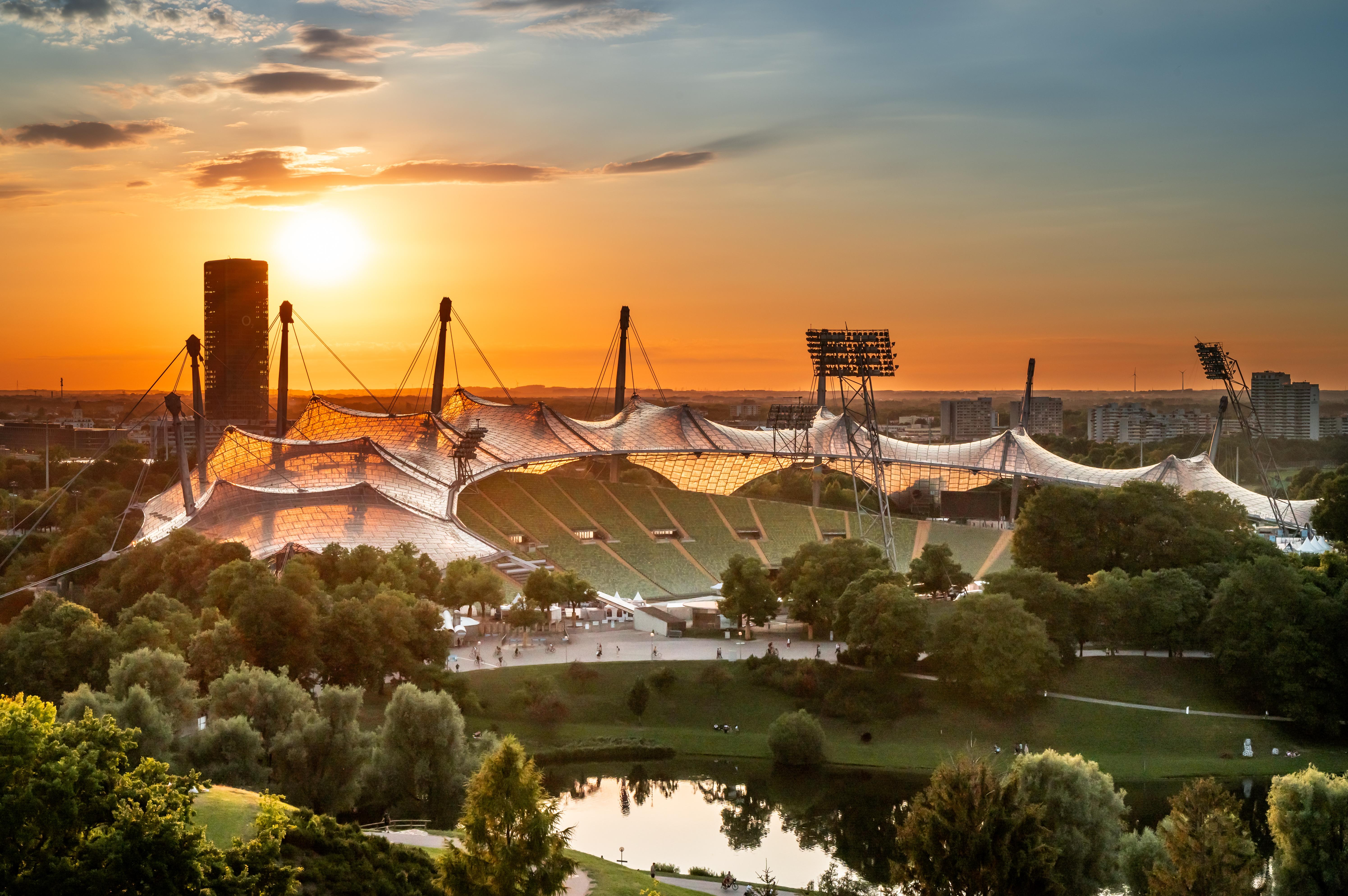 Blick auf den Münchner Olympiapark.