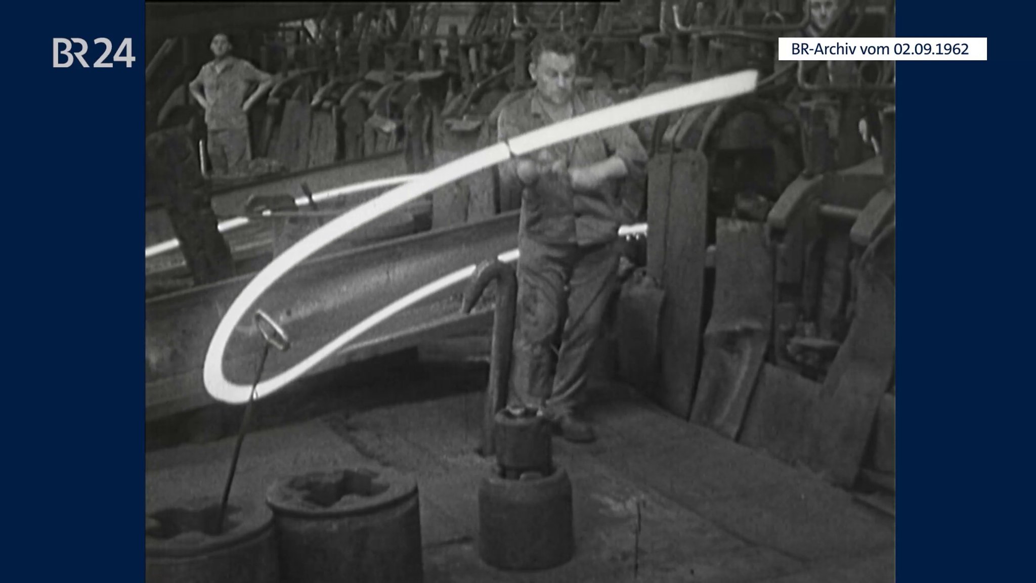 Arbeiter bei der Metallverarbeitung