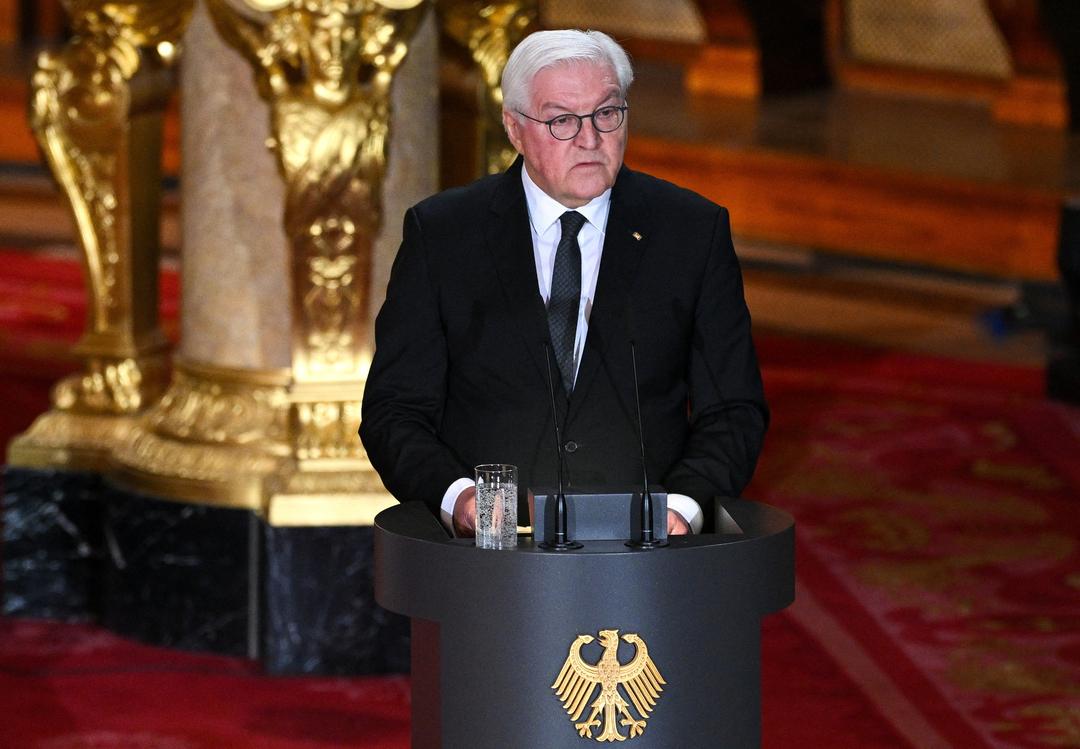 18.02.2025, Berlin: Bundespräsident Frank-Walter Steinmeier spricht im Berliner Dom während des Trauergottesdienstes und Staatsaktes für den verstorbenen ehemaligen Bundespräsidenten Horst Köhler.