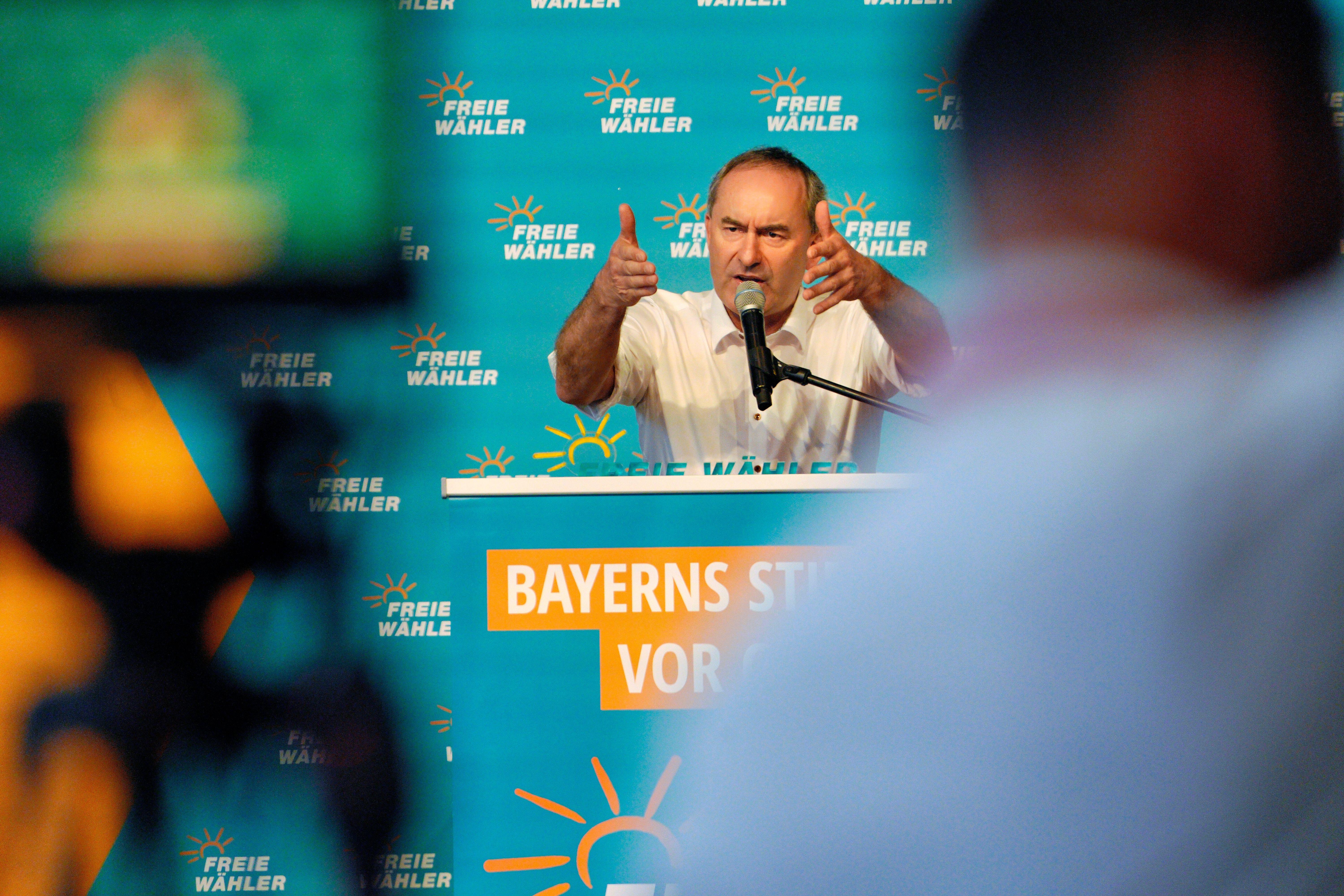 Hubert Aiwanger bei der Landesversammlung der Freien Wähler in Bad Aibling