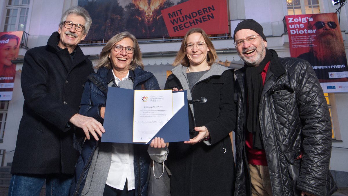 Große Freude beim Verein "Zivilcourage für alle" über den Deutschen Engagementpreis