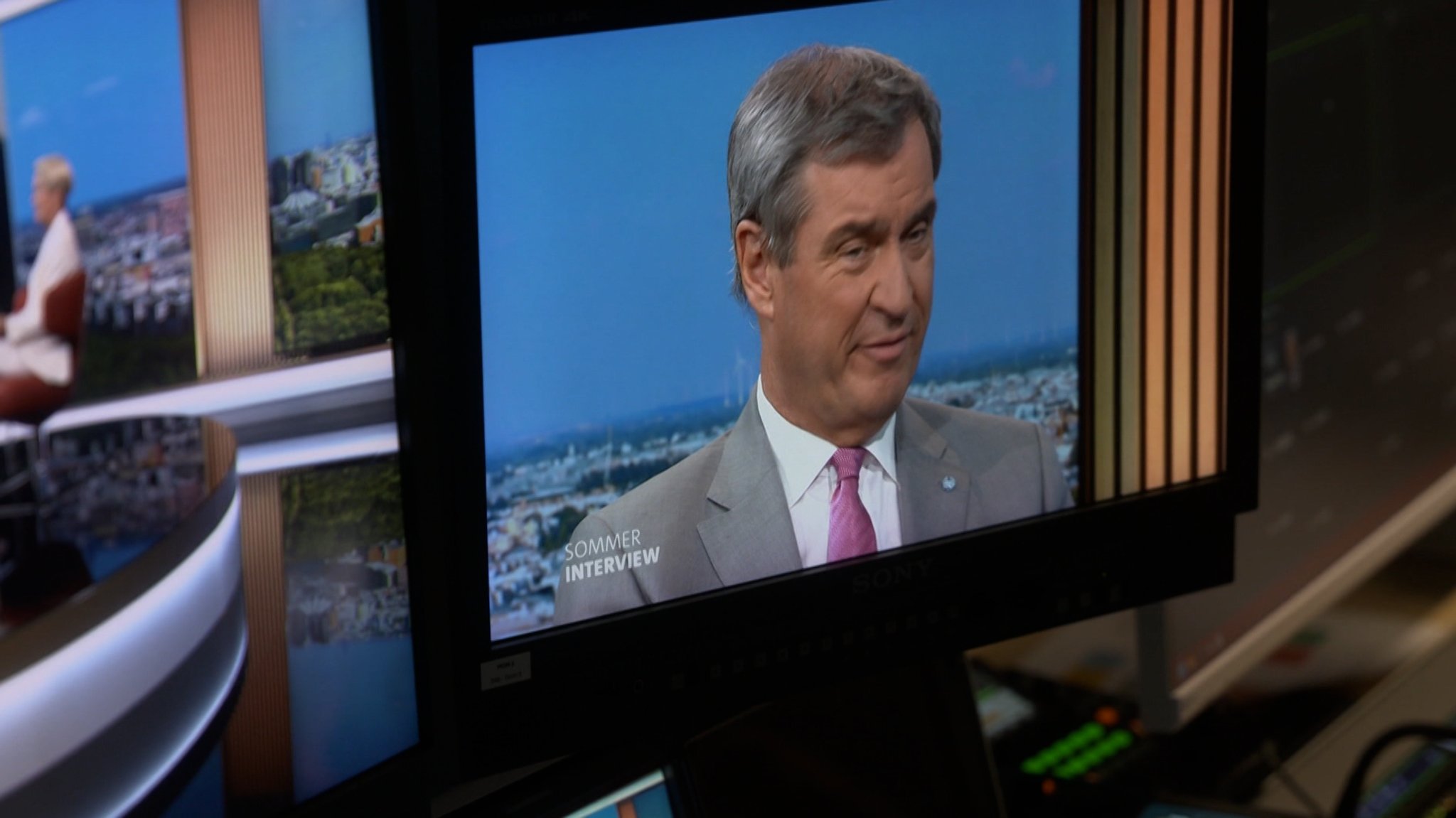 Markus Söder im ARD-Sommerinterview | Bild: BR Markus Söder im ARD-Sommerinterview