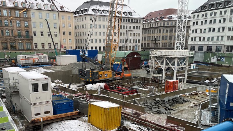 Baustelle Marienhof: Hier entsteht bis 2035 ein neuer S-Bahnhof