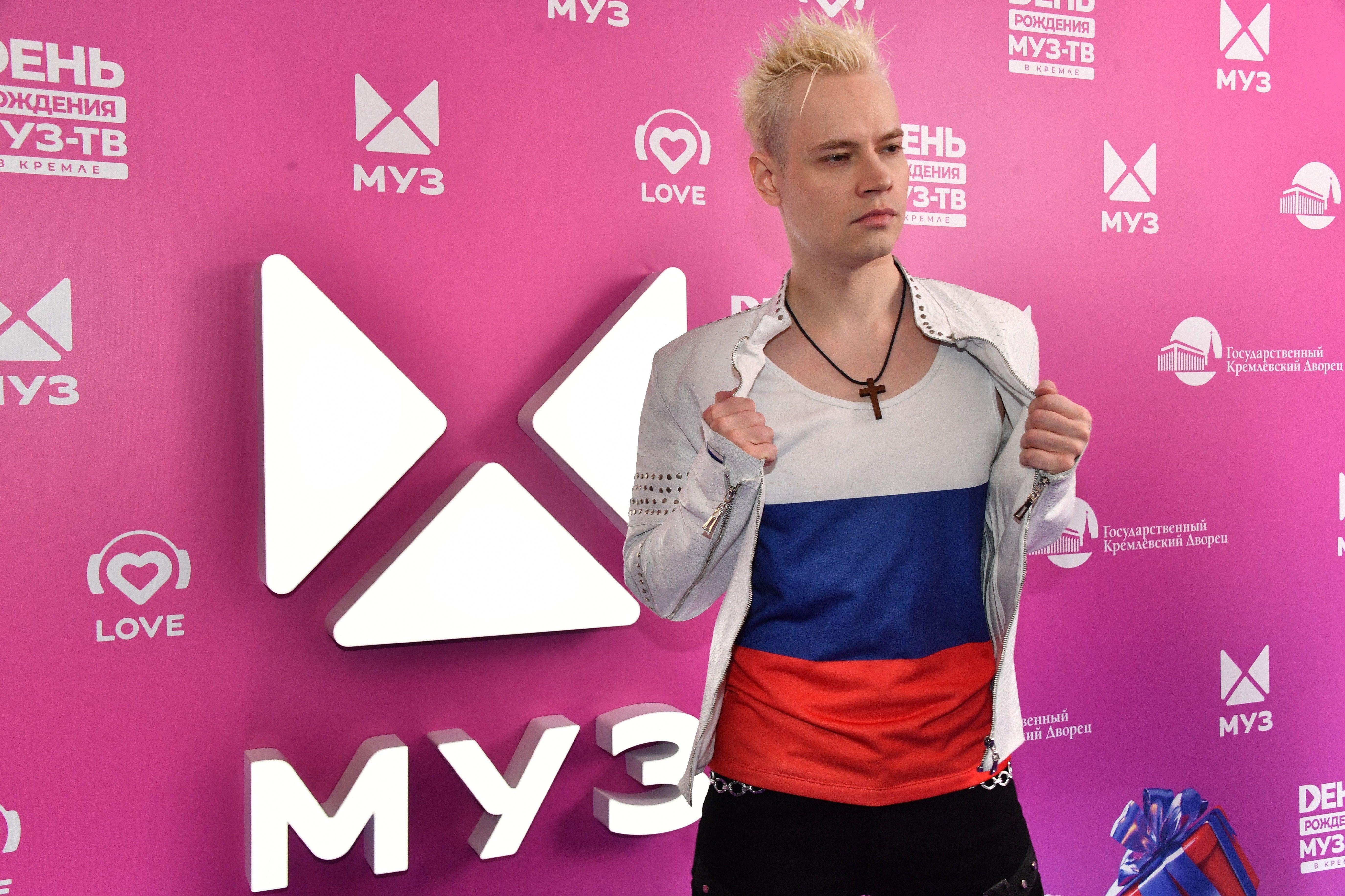 Der Sänger am 12. Oktober in Moskau bei einem Musiksender