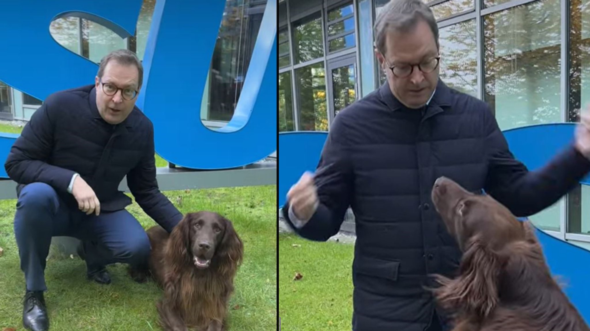 CSU-Generalsekretär Martin Huber mit Hund