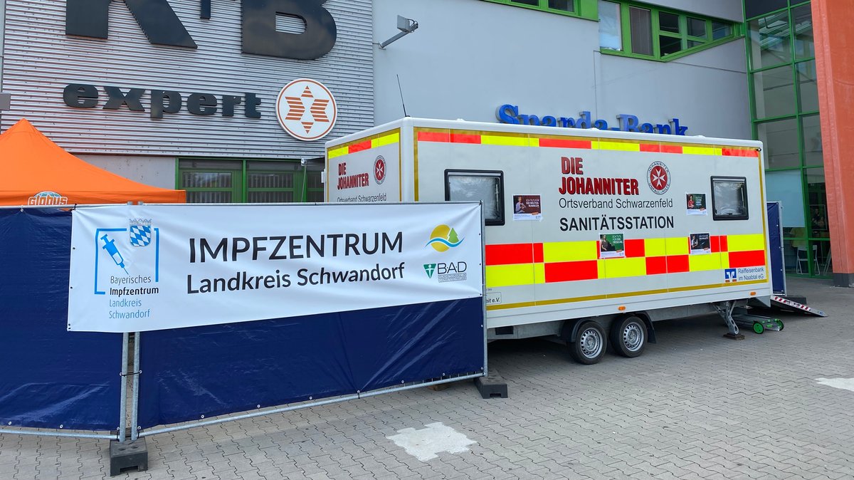 Das mobile Impfzentrum in Schwandorf