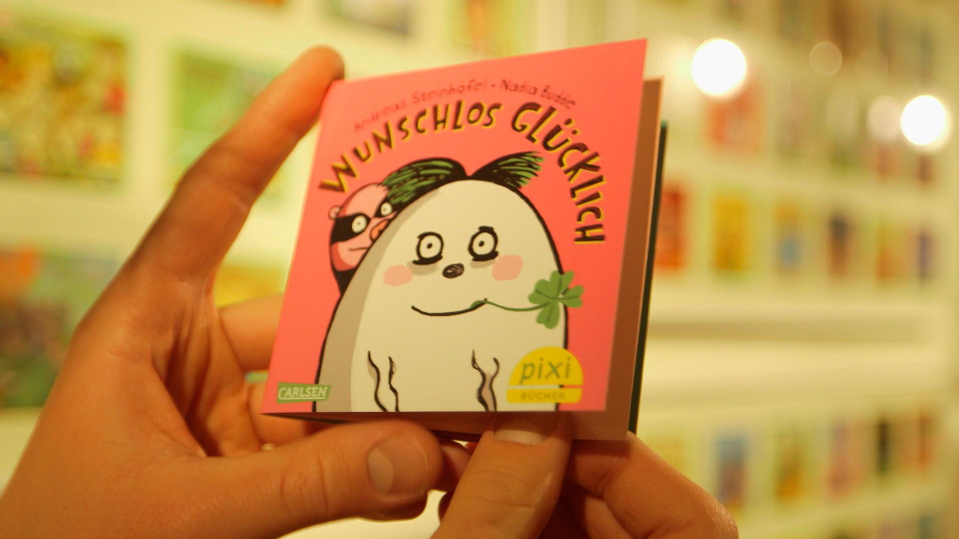 Hand hält Pixi-Buch