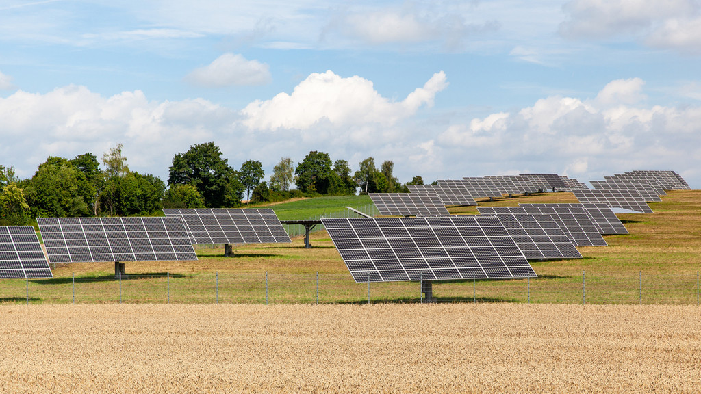 Ein Solarpark in der Oberpfalz