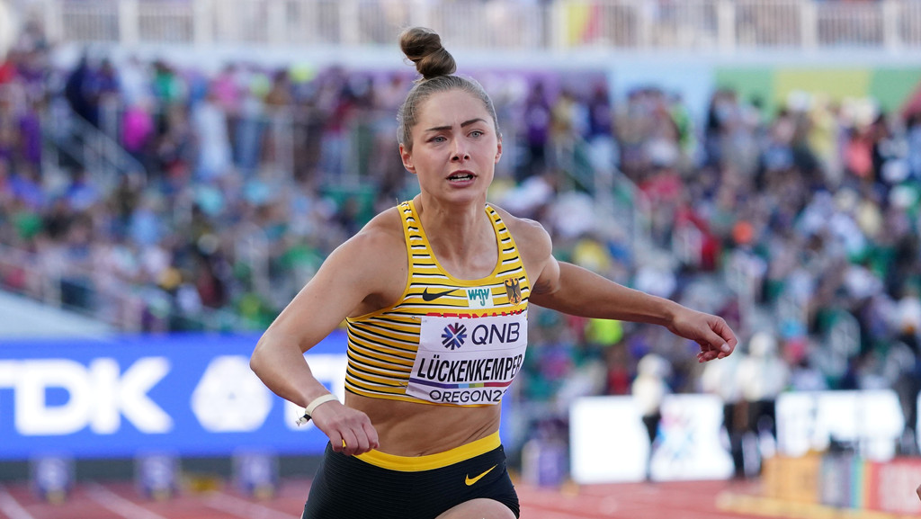 Gina Lückenkemper bei der Leichtathletik-Weltmeisterschaft in Oregon