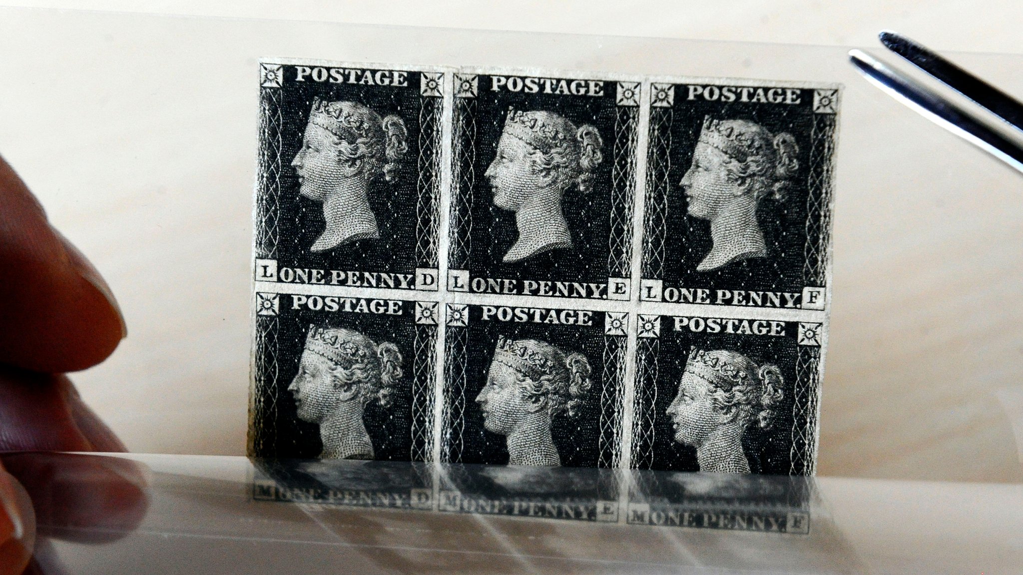 Briefmarken "One Penny Black". 