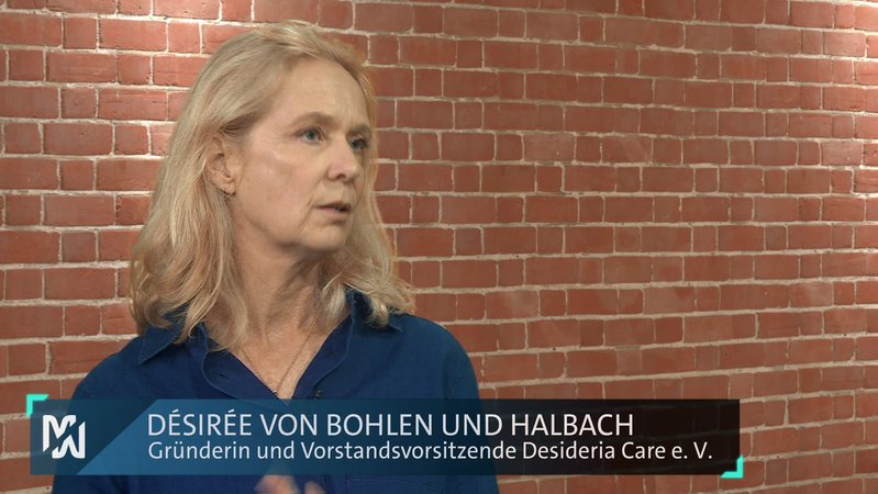 Désirée von Bohlen und Halbach, Gründerin und Vorstandsvorsitzende des Vereins Desideria Care. | Bild: BR Désirée von Bohlen und Halbach, Gründerin und Vorstandsvorsitzende des Vereins Desideria Care.