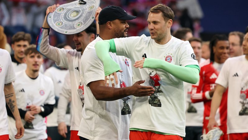 Vincent Kompany und Manuel Neuer | Bild: picture alliance / Pressefoto Rudel | Robin Rudel Vincent Kompany und Manuel Neuer