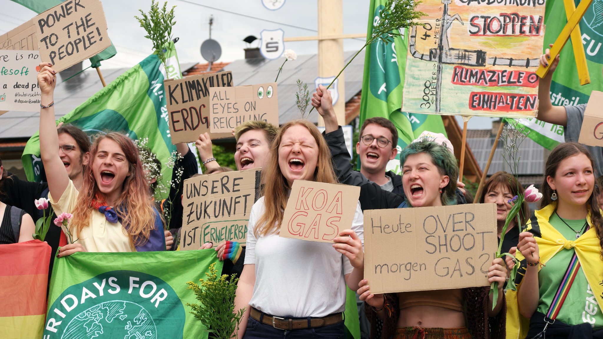 Demo gegen Gasbohrung in Reichling | Bild: Stefan Götz/ BR Demo gegen Gasbohrung in Reichling