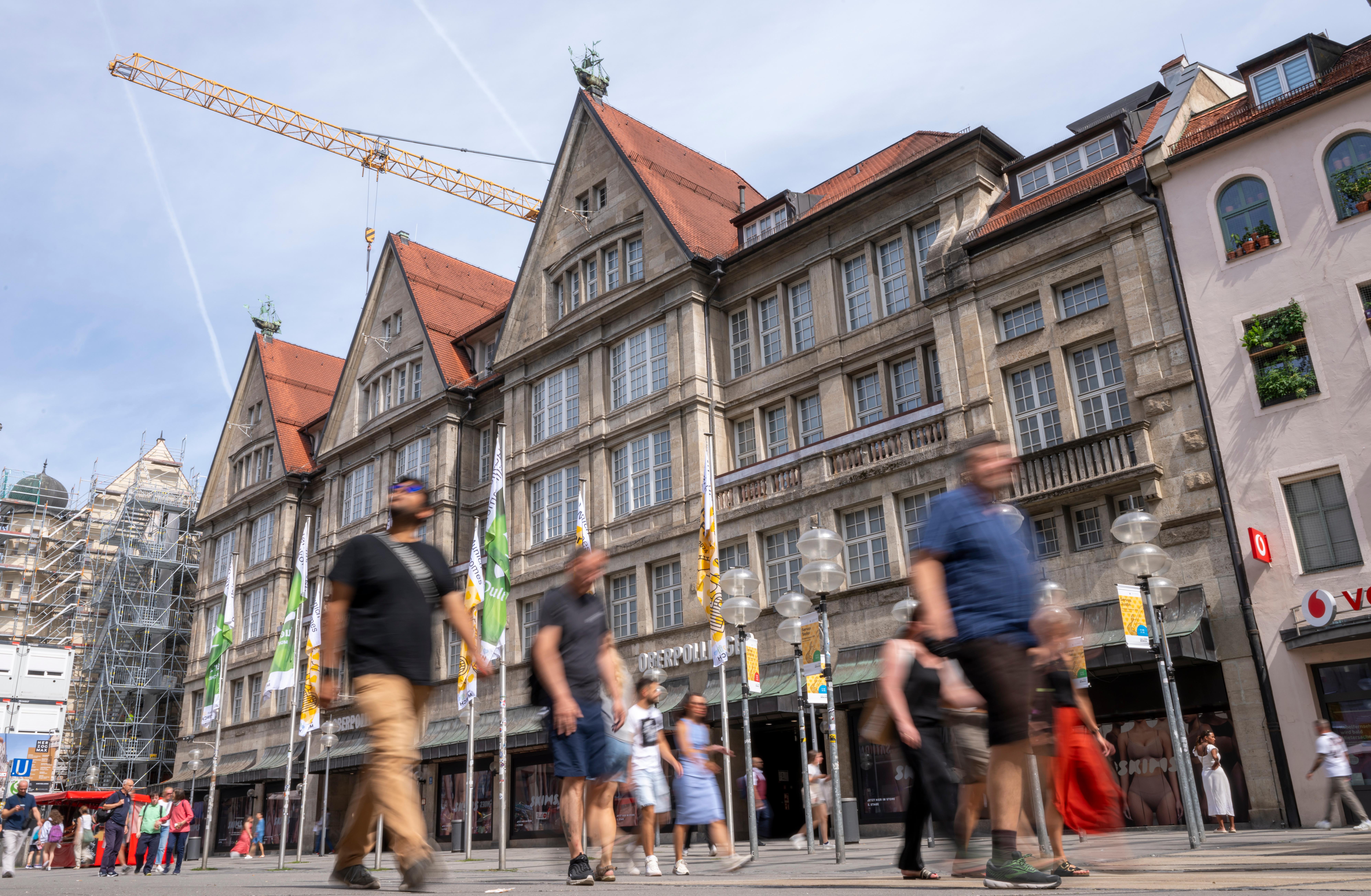 Blick auf ein Kaufhaus in der Münchner Innenstadt.