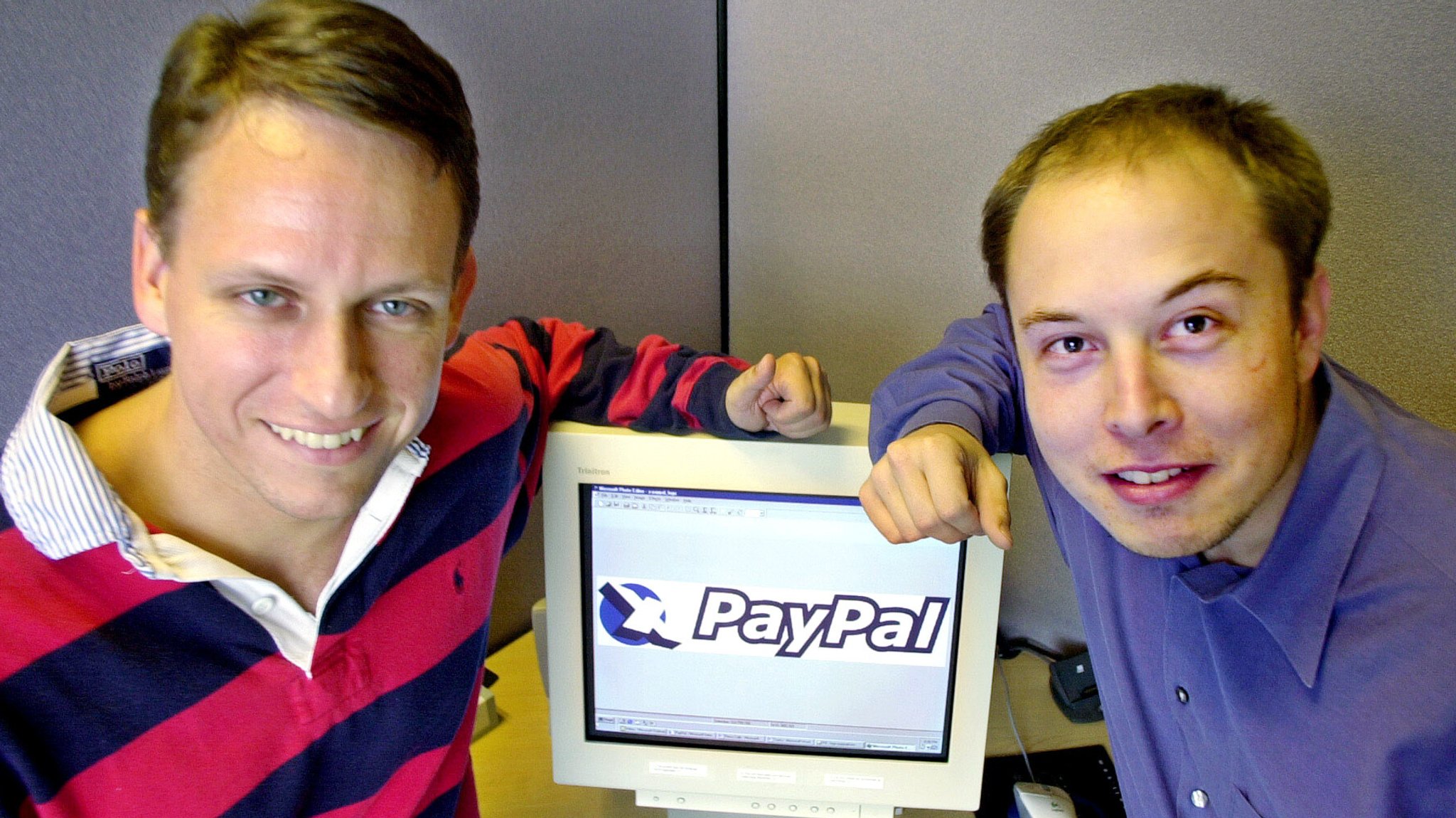 PayPal-Gründerväter: Peter Thiel (l) und Elon Musk im Jahr 2000