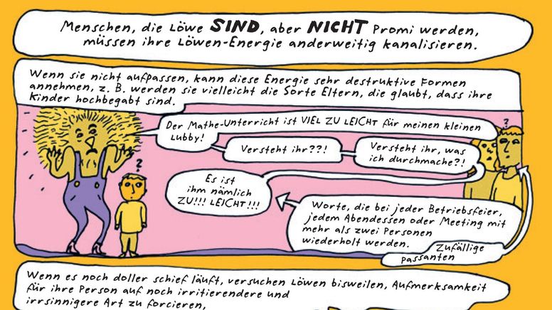 Sternzeichen Löwe: Aus Liv Strömquists neuem Comic "Astrologie" | Bild:Liv Strömquist/ Avant Verlag