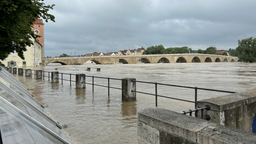 Hochwasser-Lage in Regensburg | Bild:BR/Gudio Fromm