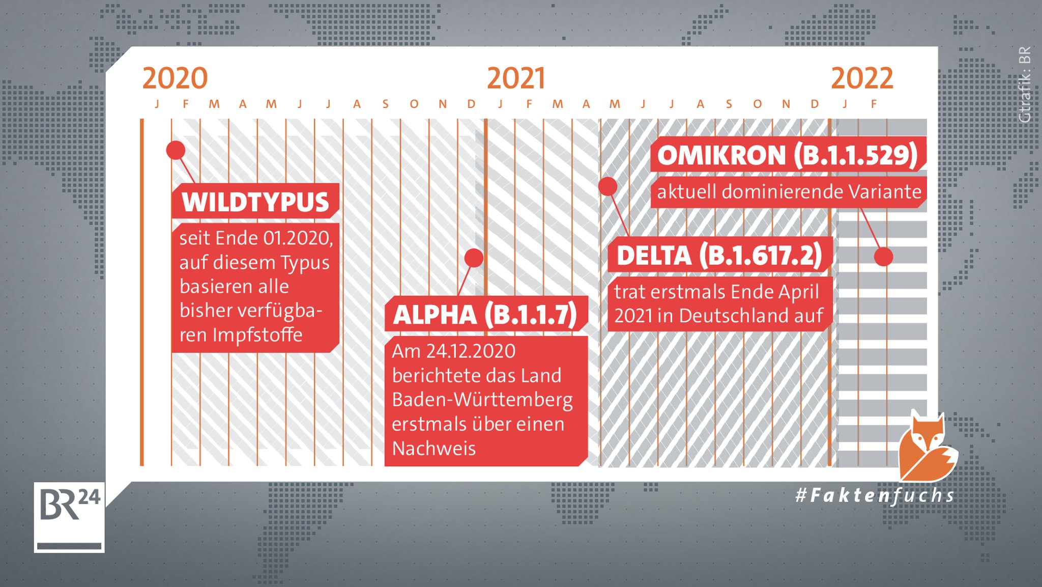 Eine Übersicht über die Verbreitung der verschiedenen Corona-Varianten in Deutschland. 