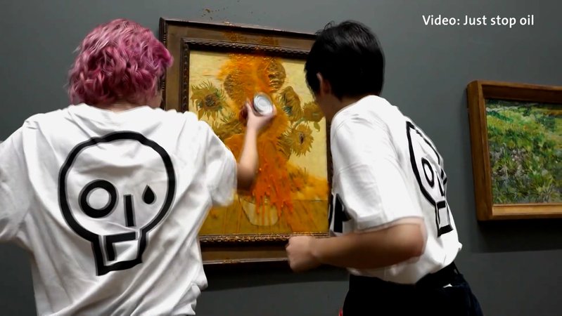 Tomatensuppe auf einen van Gogh in London, Kartoffelbrei auf einen Monet in Potsdam. Die Aktionsgruppe "Letzte Generation" und ihre Anschläge auf Gemälde beunruhigt die Museen. In München hatten sich Aktivisten kürzlich an einem Rubens festgeklebt.