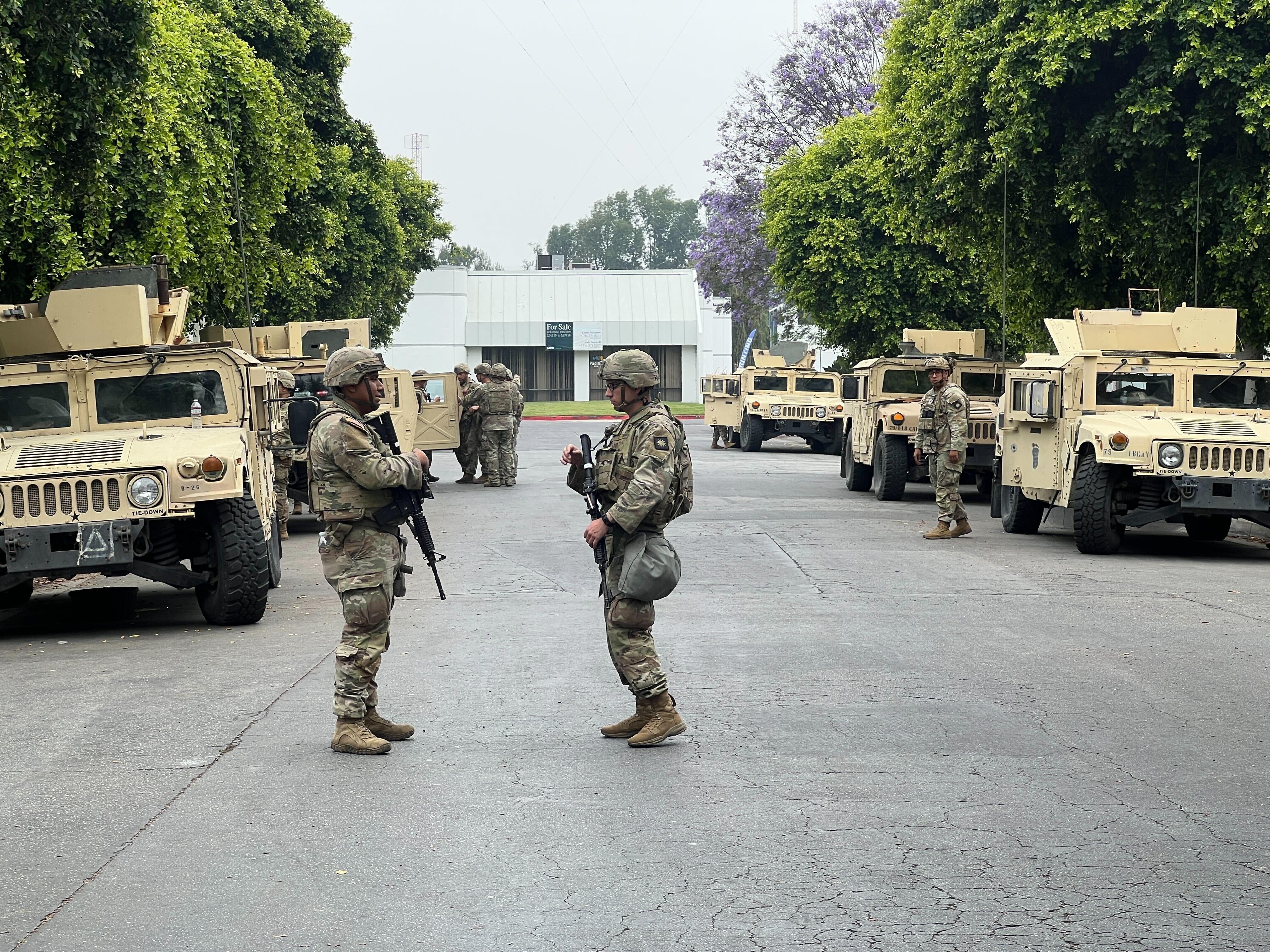 USA: Soldaten der Nationalgarde (Einsatz im Juni 2025 in Los Angeles)