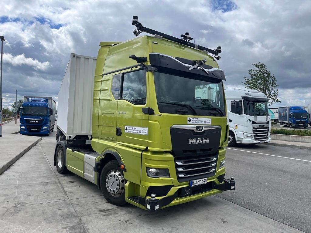 Autonom fahrender Lkw von MAN.