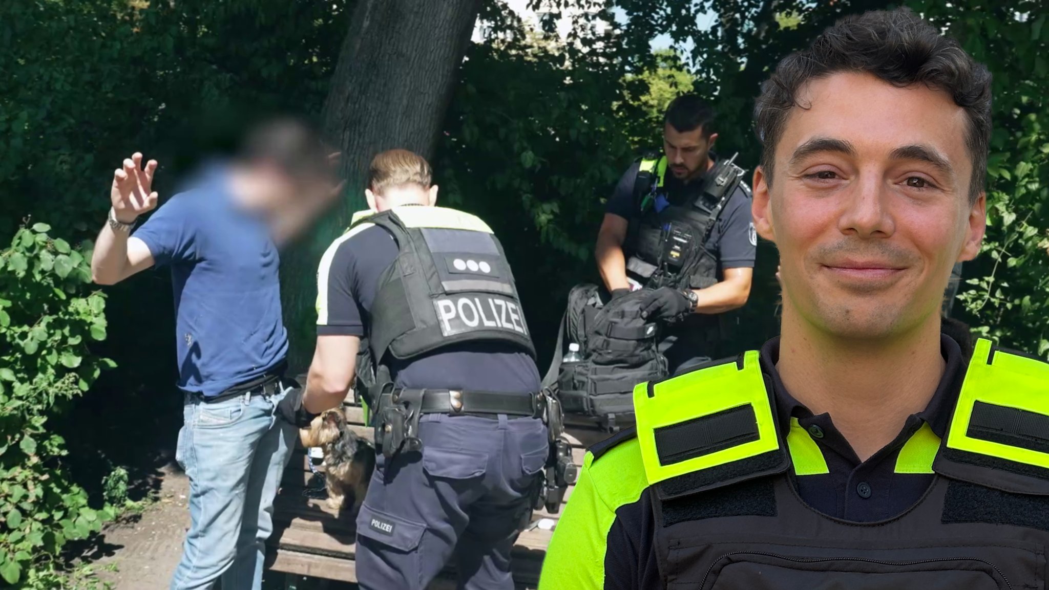 Noah mit Schutzweste der Polizei. | Bild: Bayerischer Rundfunk 2026/BR/Paul Kraneis Noah mit Schutzweste der Polizei.