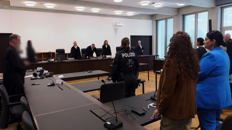 Der Gerichtssaal am Landgericht Nürnberg-Fürth.