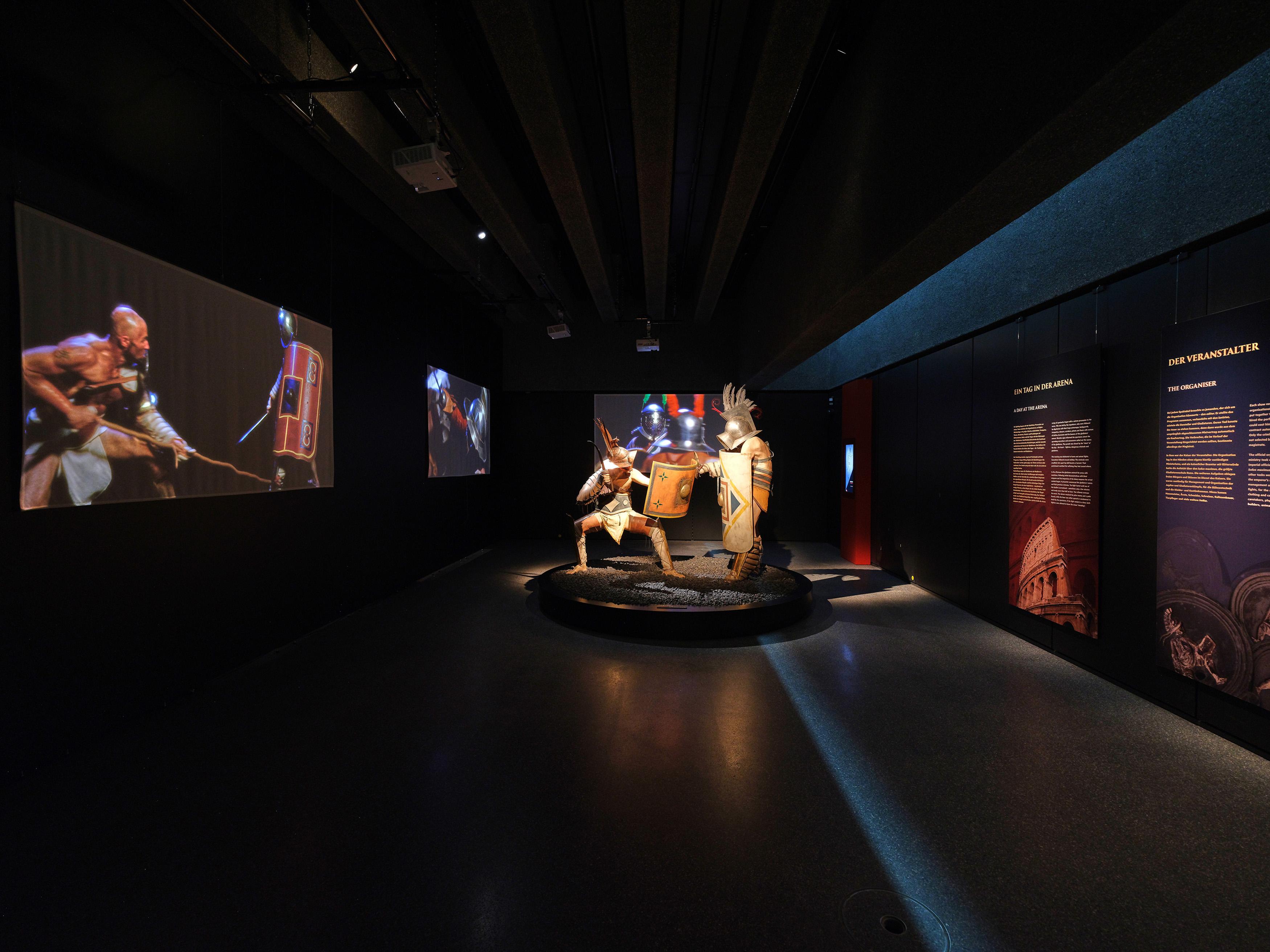 Blick in die Ausstellung "Gladiatoren - Helden des Kolosseums"
