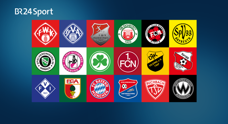 Alle Wappen der Klubs der Regionalliga Bayern | Bild:br