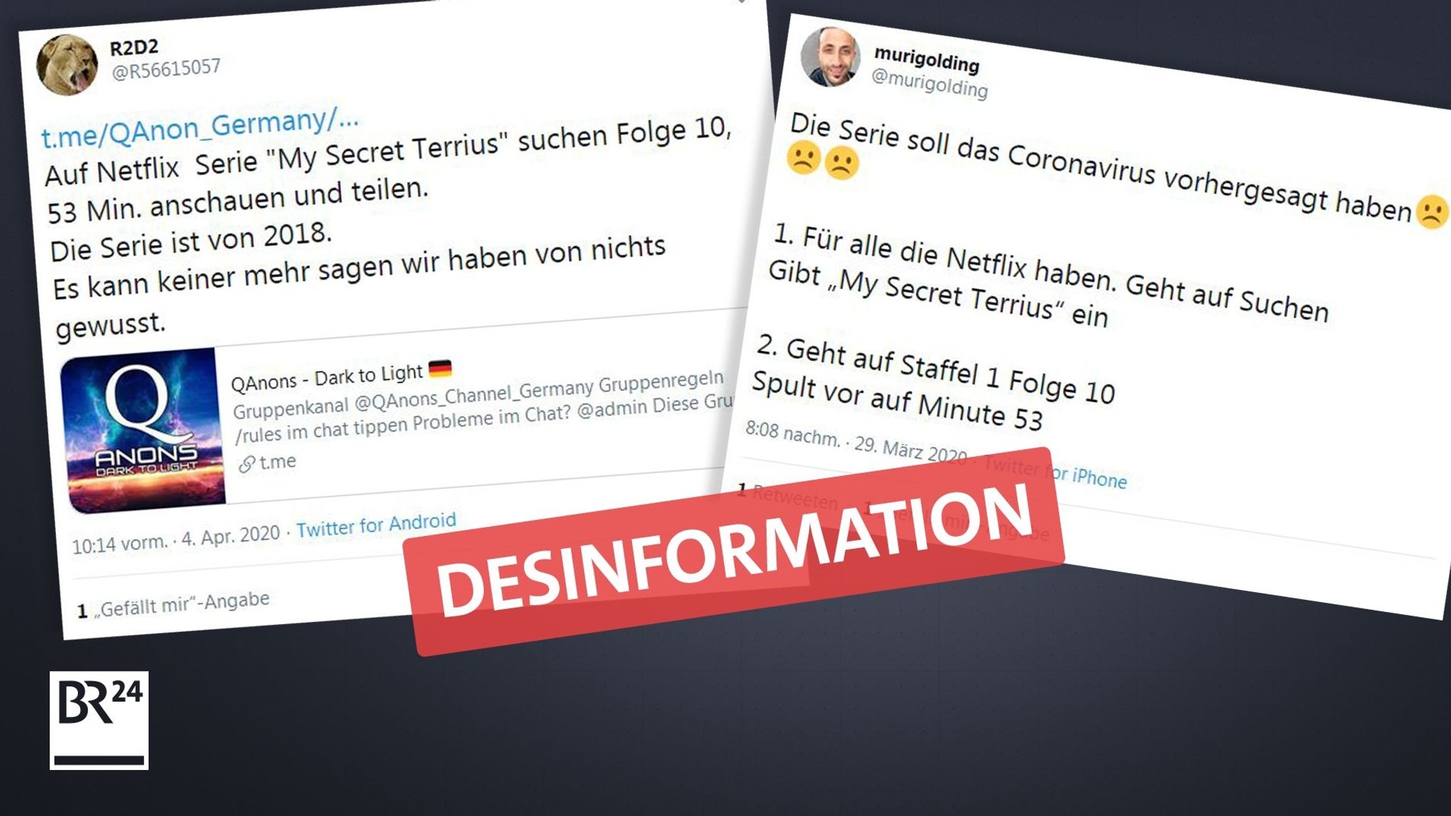 Zum Beispiel auf Twitter verbreiten sich Gerüchte zu "My Secret Terrius"