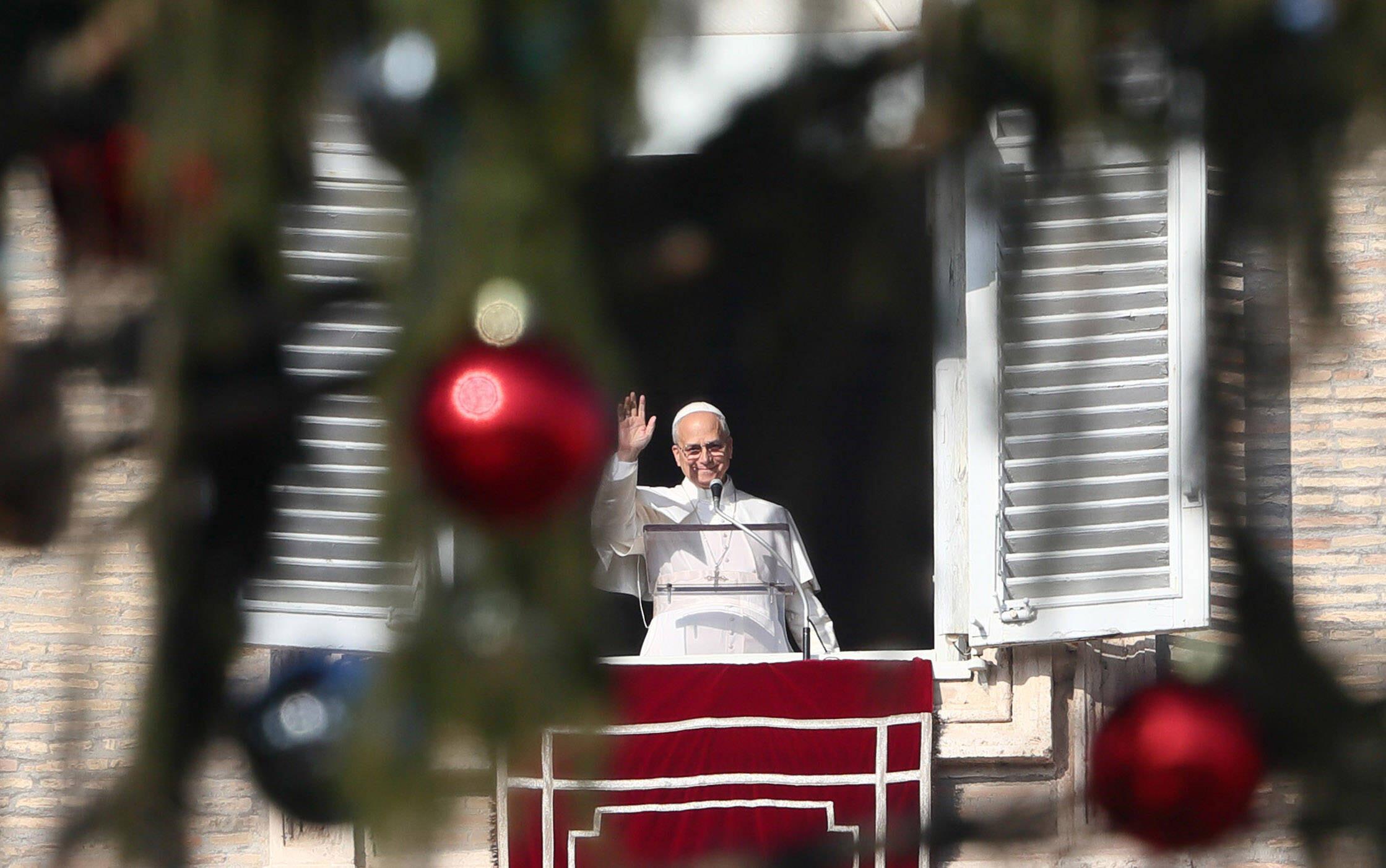 Papst Leo XIV. beim Angelus Gebet am 14.12.2025