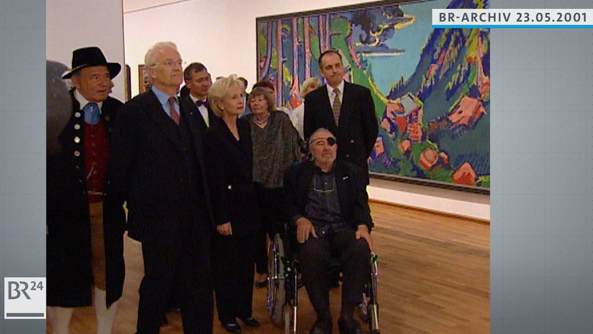 Lothar-Günther Buchheim, Edmund Stoiber und andere Ehrengäste bei der Eröffnung des Museums