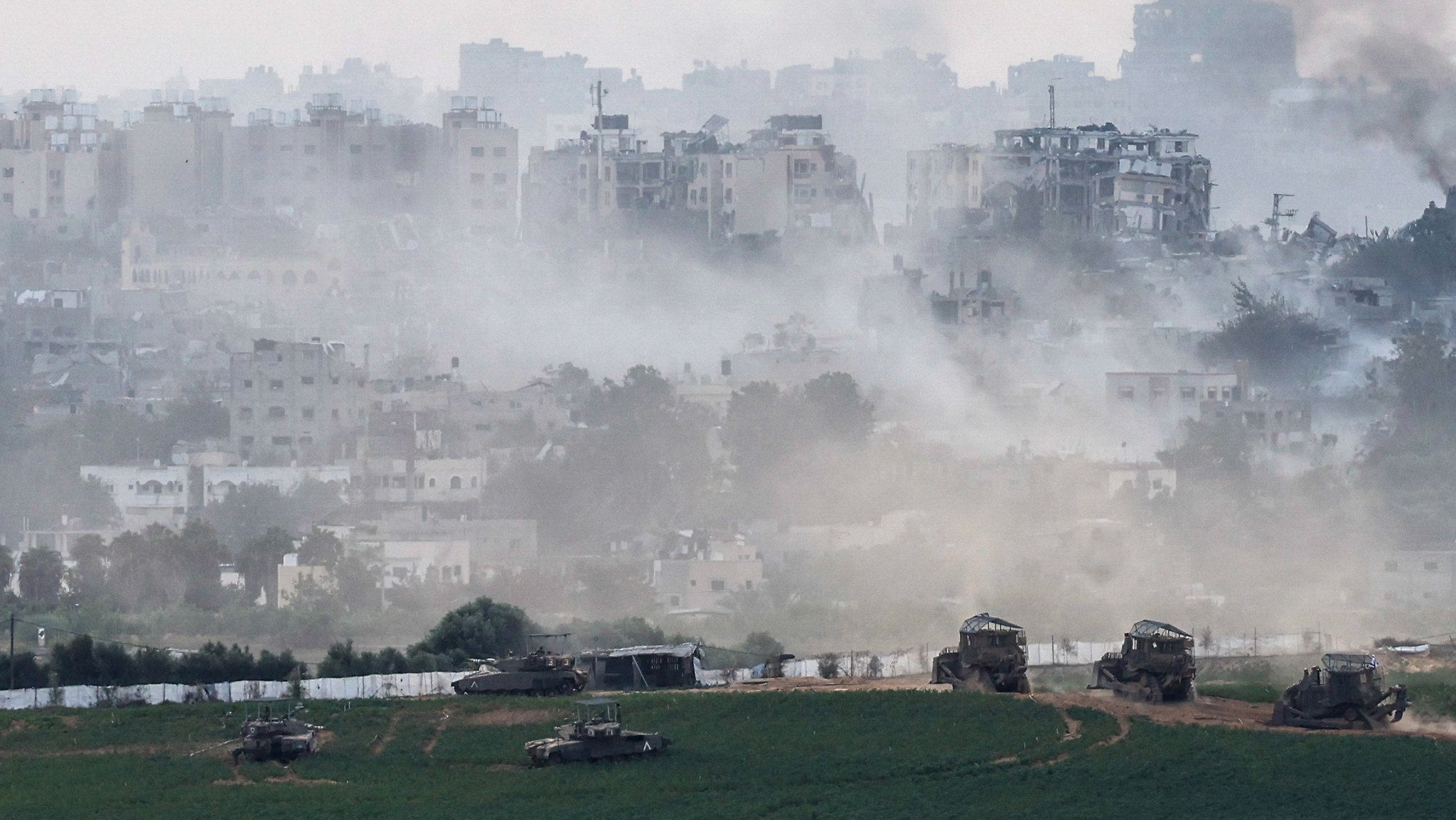 Israelische Panzer im Gazastreifen