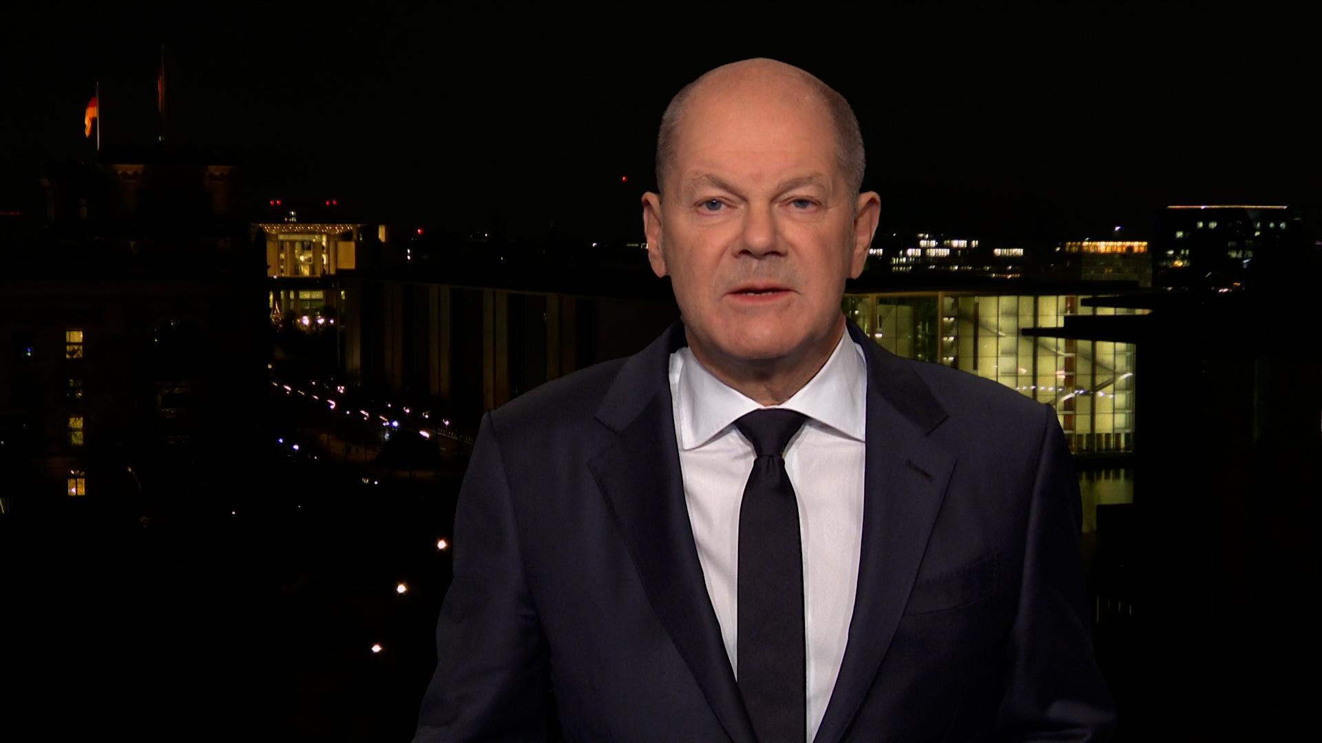 Bundeskanzler Scholz hält eine Rückkehr syrischer Geflüchteter in deren Heimat für verfrüht, sagte Scholz in den ARD-"Tagesthemen".