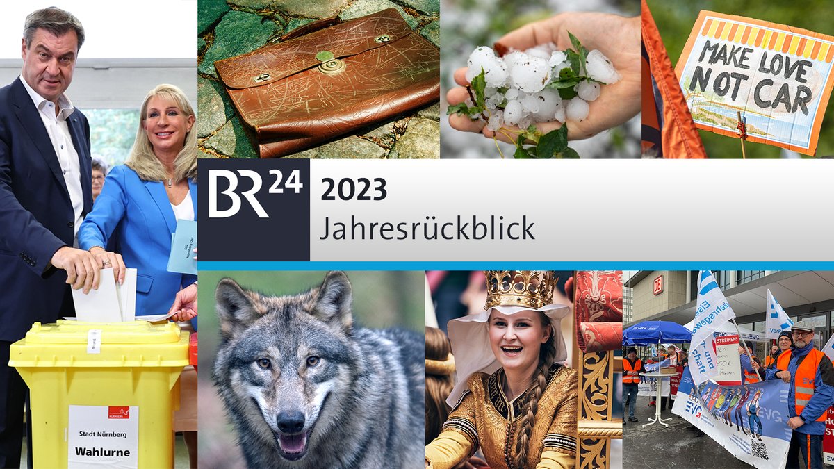 Collage: Bilder des Jahres 2023 in Bayern